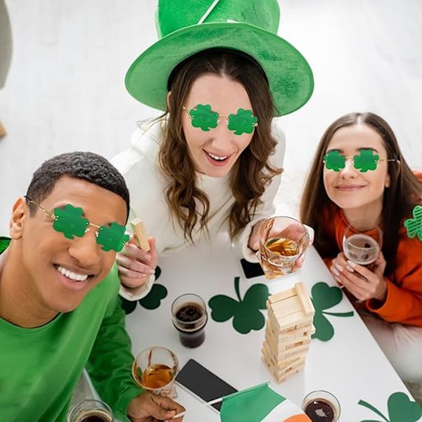 Patrick's Day Solglasögon Saint Patricks Tillbehör Grön Shamrock Stil