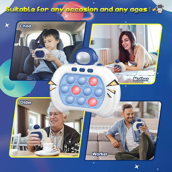 Nopea Push Pop -peli Fidget Toys Pro lapsille ja aikuisille, Push Bubble -stressilelu