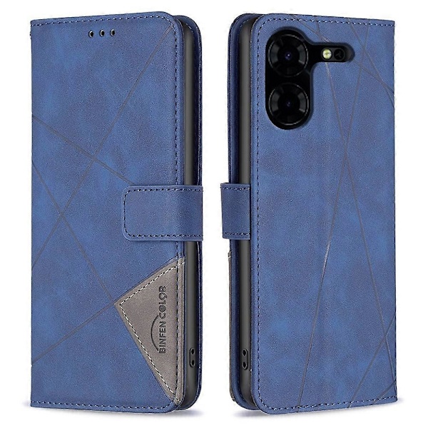 BINFEN COLOR BF05 Kotelo TECNO Pova 5 Pro 5G:lle PU-nahkainen Käännettävä Jalusta Puhelinkuori - Harmaa Monivärinen【ad】 Multicolor Blue