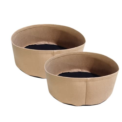 Odlingpåse för grönsaker och blommor i andningsbart nonwoven-tyg, S 50 × 20 cm, grön, 2-pack