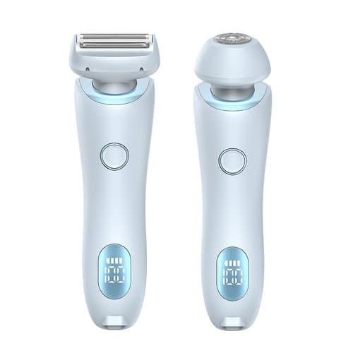 ICB Bikini Trimmer för kvinnor, Version C – IPX7 vattentät intimtrimmer med LCD-display, USB-uppladdningsbar, rosa