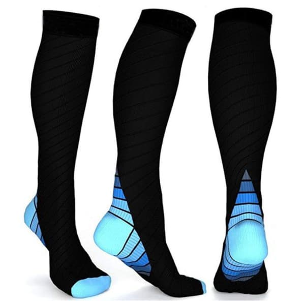 6 par Atletiska Kompressionsstrumpor L/XL