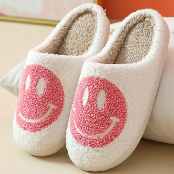 Smiley Tofflor Kräm/Rosa 37-38