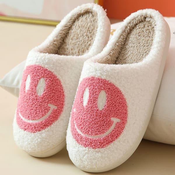 Smiley Tofflor Kräm/Rosa 41-42