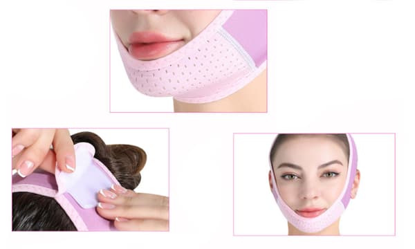 V Ansiktsmask  Lila med rosa