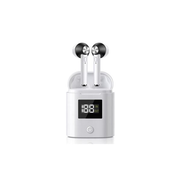 Trådlösa Bluetooth 5.0-öronsnäckor med laddningsfodral  Svart