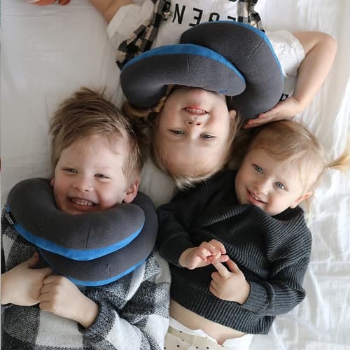 Dubbelt Stöd Memory Foam Nackkudde – Ergonomisk Cervikal Konturkudde för Optimal Nackjustering & Avlastning – 2-pack Disblå