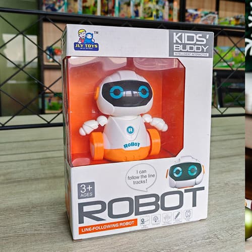 Ritrobot för barn – intelligent linjeföljande teckningsrobot, interaktiv pedagogisk STEM-leksak, vit