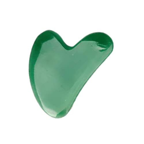Ansiktsroller i äkta jade med Gua Sha – 2-pack, grön, för ansiktsmassage, minskad svullnad och strålande hud