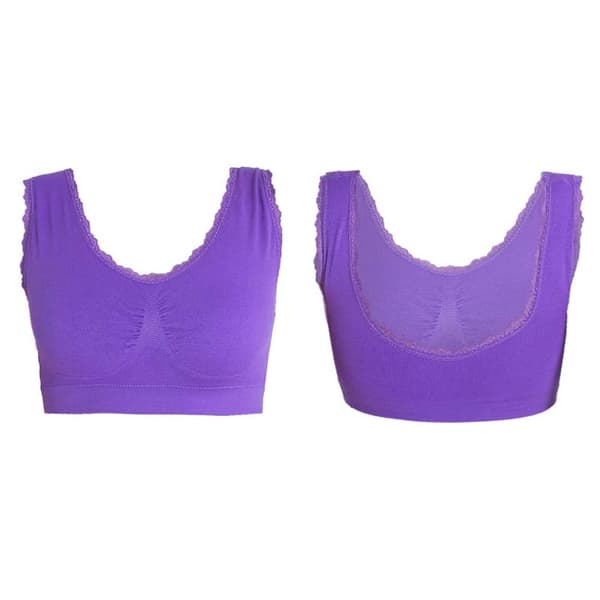 Sömlös behå - Pack med 3 Rosa, Blå, Lila 2XL