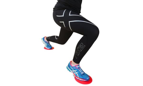 1 Par Core Fitness Gliders Slide Discs - Runda röd