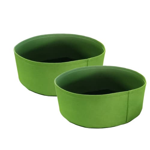 Odlingpåse för grönsaker, blommor och örter i andningsbart tyg, S 50 × 20 cm, grön, 4-pack