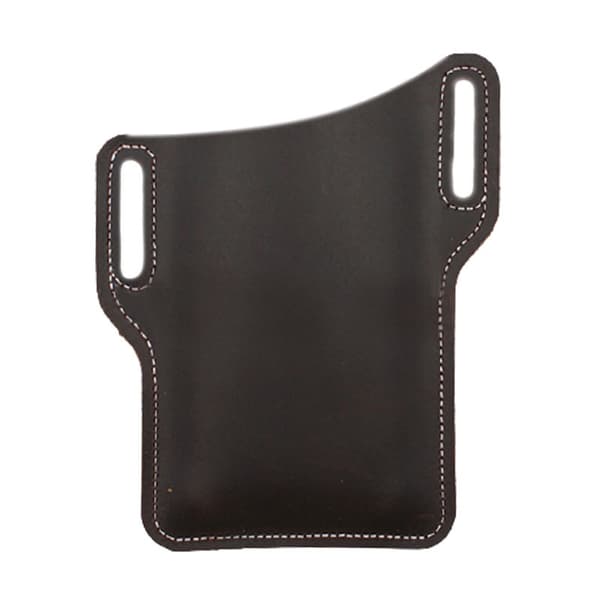 Mäns Phone Belt Innehavare Mörkbrun