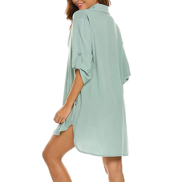 Beach Cover Up skjorta Ljusgrön XL