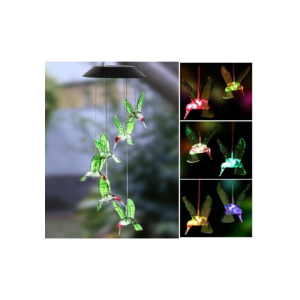 Hummingbird LED Solar Wind Chime