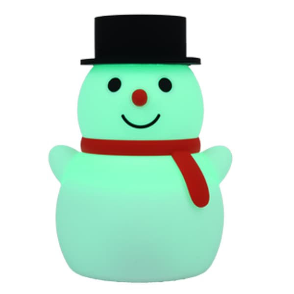 Snögubbe nattljus med cowboyhatt