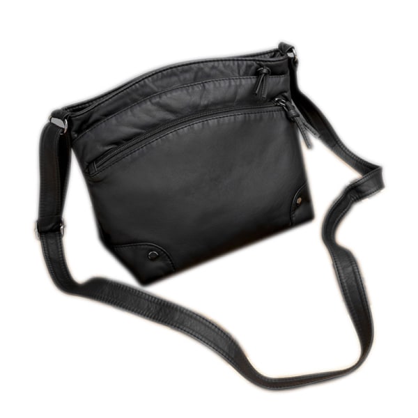 Mjuk PU Crossbody Väska Svart