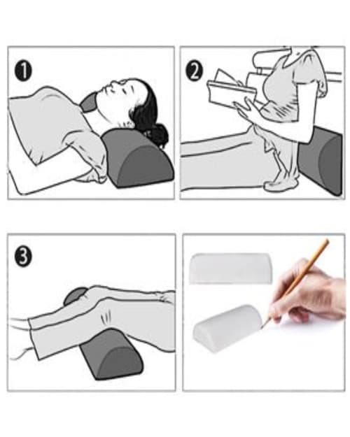 Half Moon Memory Foam-kudde - Knästöd och benlyft för sido-, rygg- och magsovare