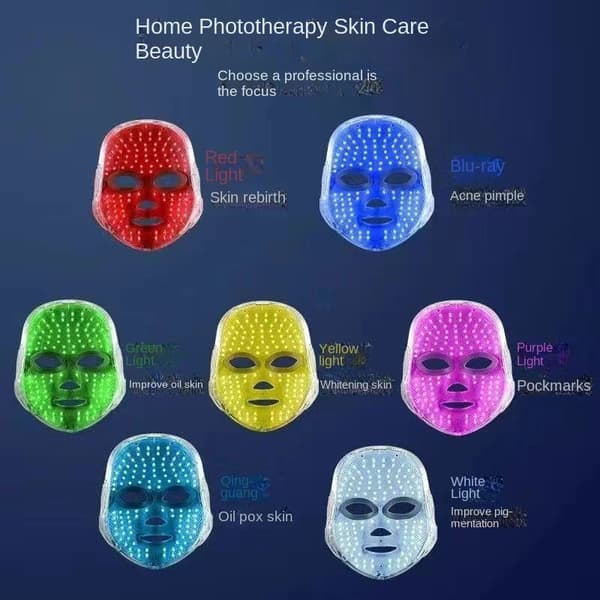 7 färger LED ansiktshudvårdsmask