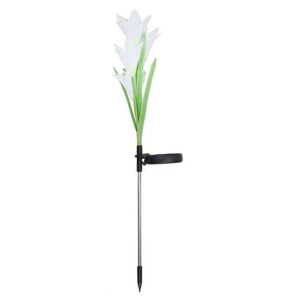 1x Solar Lily Flower Garden Ljus Vit