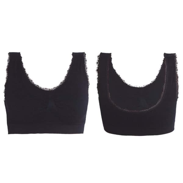 Sömlös behå - Pack med 3 Svart, Vit, Hud XL