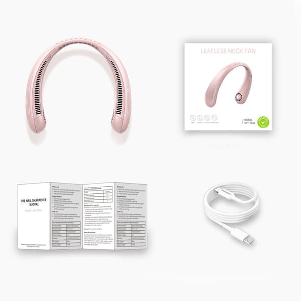 Hands Free Bladeless Neck Fan Rosa