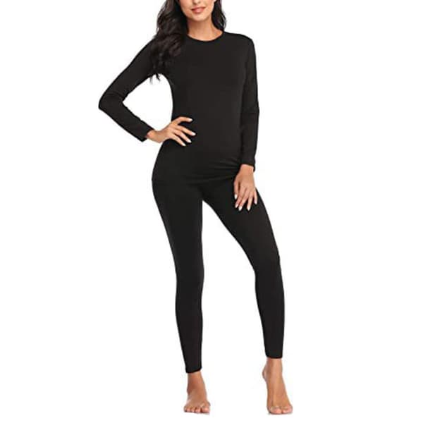 Termounderkläder Ultra Soft Long Johns med fleecefoder Svart M