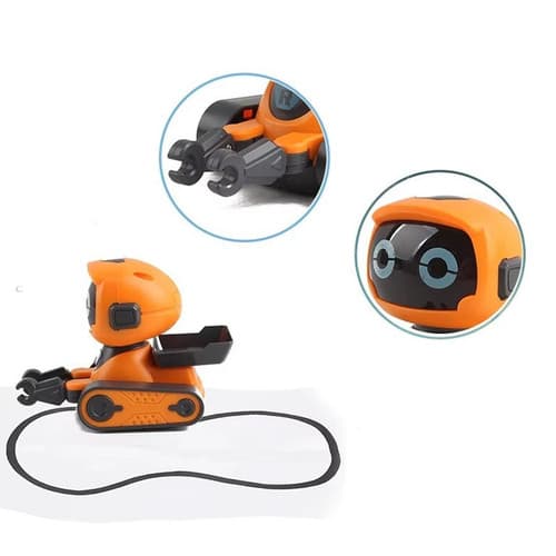 Ritrobot för barn – intelligent linjeföljande teckningsrobot, interaktiv pedagogisk STEM-leksak, vit