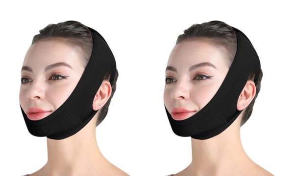 V Ansiktsmask - 2 förpackningar Svart