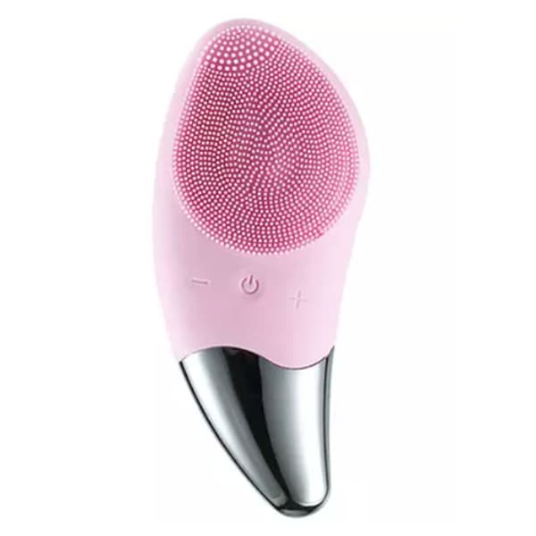 Ultraljud elektrisk silikon ansiktsrengöringsborste Rosa
