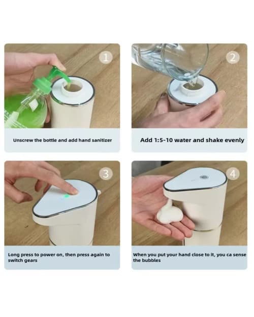 Automatisk Skumtvåldispenser – Beröringsfri Smart Sensor med Batteri/USB för Kök & Badrum