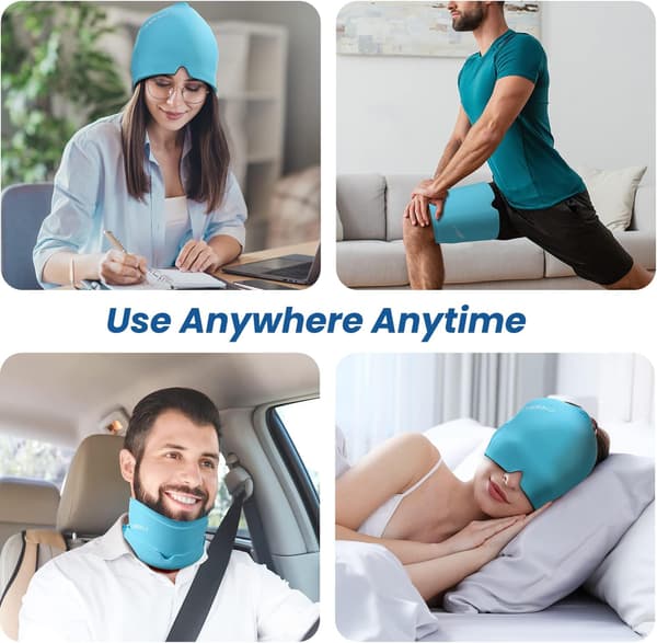 Cold Compress Migrän Caps – Enkellager Blå