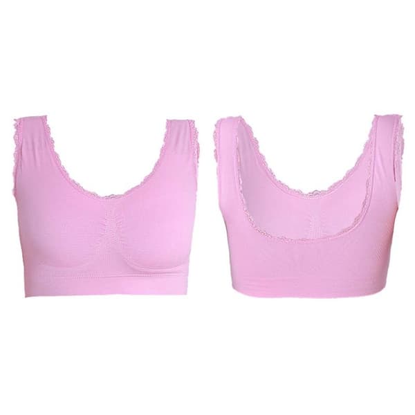 Sömlös behå - Pack med 3 Rosa, Blå, Lila XL