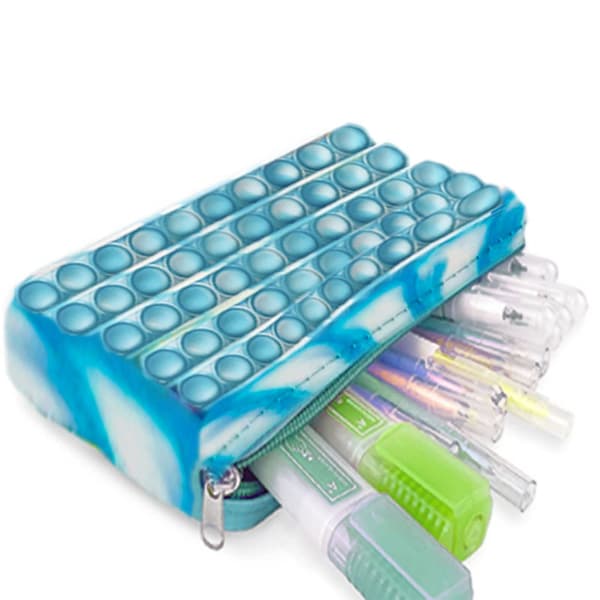 Pop Bubble Pencil Case blå/vit