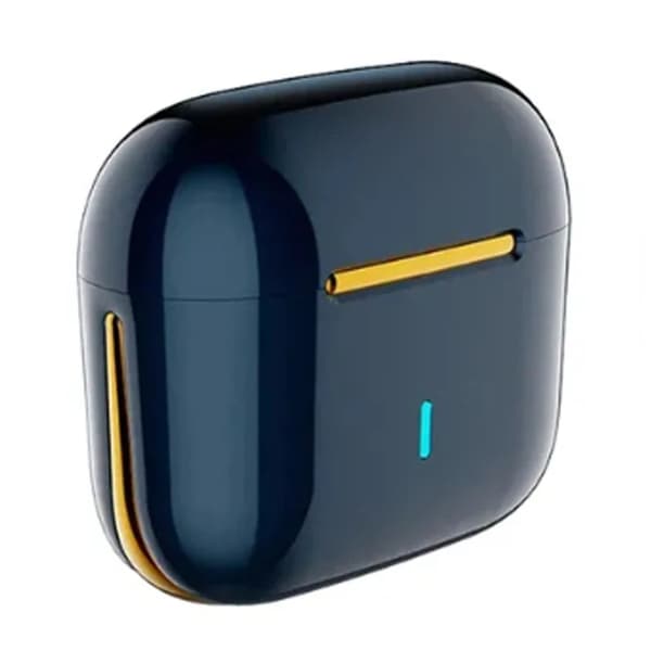 Trådlösa smarta Bluetooth 5.2-hörlurar av hög kvalitet – stereoljud, handsfreesamtal och lång batteritid Marinblå