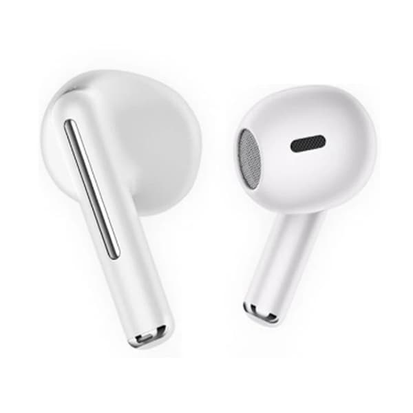 Trådlösa smarta Bluetooth 5.2-hörlurar av hög kvalitet – stereoljud, handsfreesamtal och lång batteritid Vit
