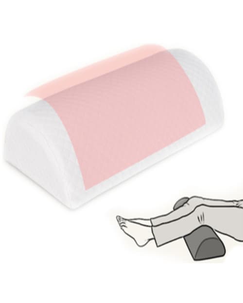 Half Moon Memory Foam-kudde - Knästöd och benlyft för sido-, rygg- och magsovare