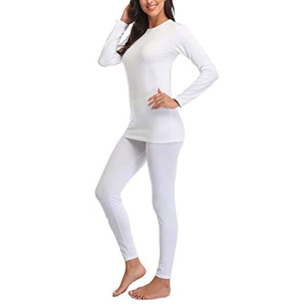 Termounderkläder Ultra Soft Long Johns med fleecefoder Vit S