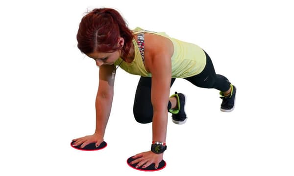 1 Par Core Fitness Gliders Slide Discs - Runda röd