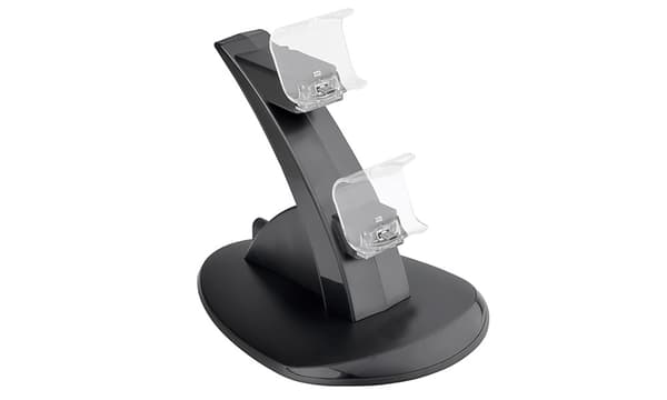 PS4 Dubbel Controller-laddare Svart