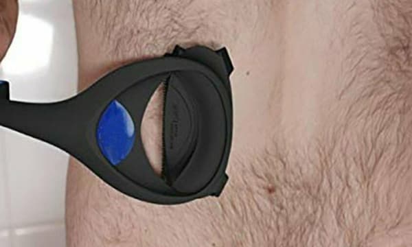 Ergonomiskt rygghår och rakapparat Svart