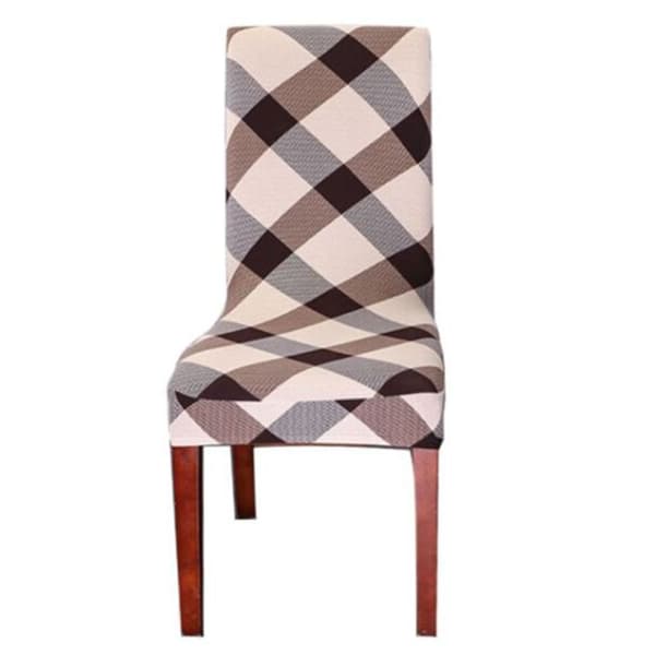 Två matstolsöverdrag Brun/Beige 