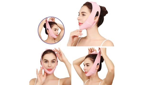 V Ansiktsmask - 2 förpackningar Rosa