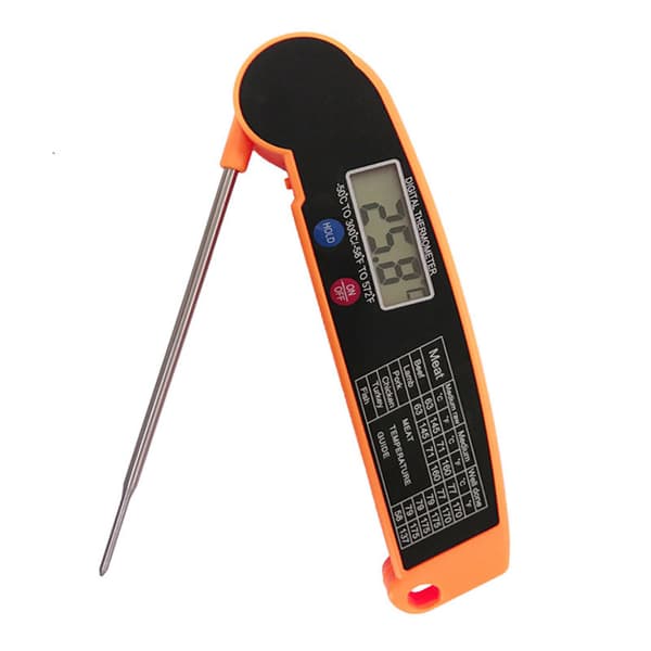 Digital kötttermometer-2 förpackningar Svart med Orange