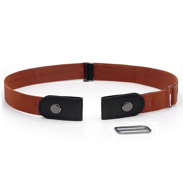 Ingen Buckle Elastic Belt Brun