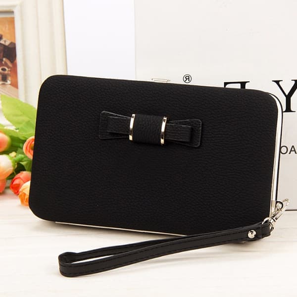 Bow Tie Telefon Purse Svart