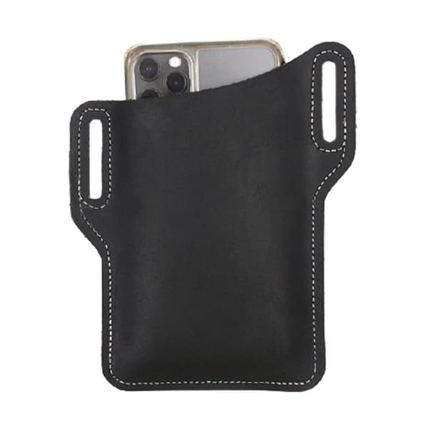 Mäns Phone Belt Innehavare Svart