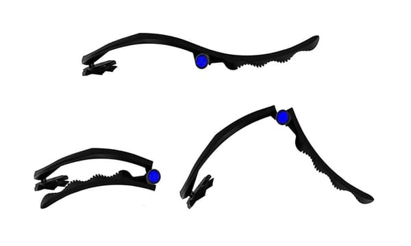 Ergonomiskt rygghår och rakapparat Svart