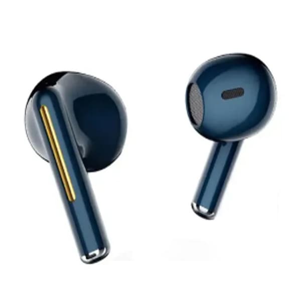 Trådlösa smarta Bluetooth 5.2-hörlurar av hög kvalitet – stereoljud, handsfreesamtal och lång batteritid Marinblå
