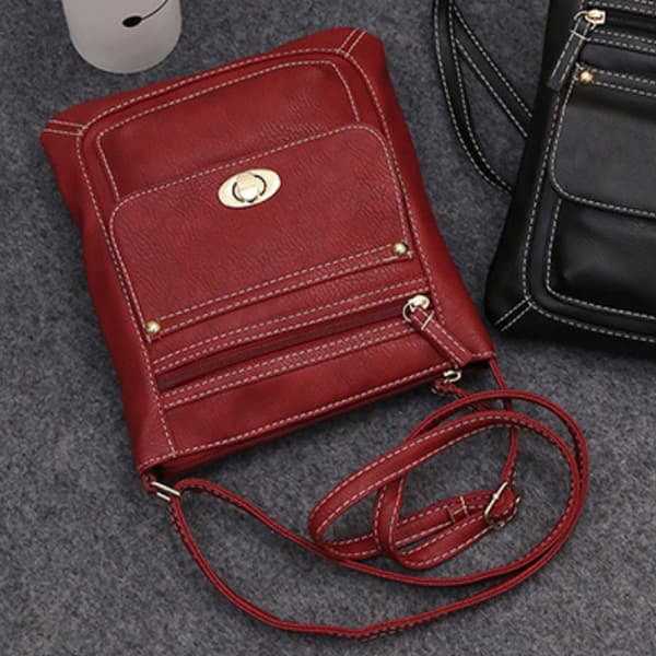 Crossbody-väska med lås Moderiktig - Moderikt Röd